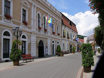 Centrum městečka Tokaj na soutoku Bodrogu a Tisy