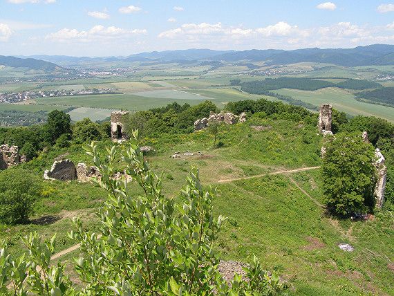 Šarišské vrchy ze Šarišského hradu