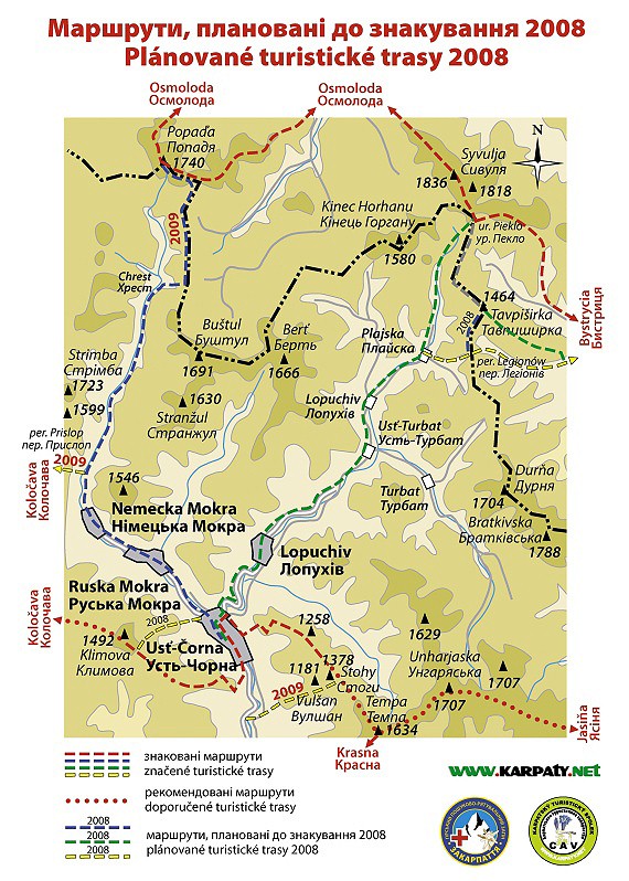 Vyznačené trasy 2008